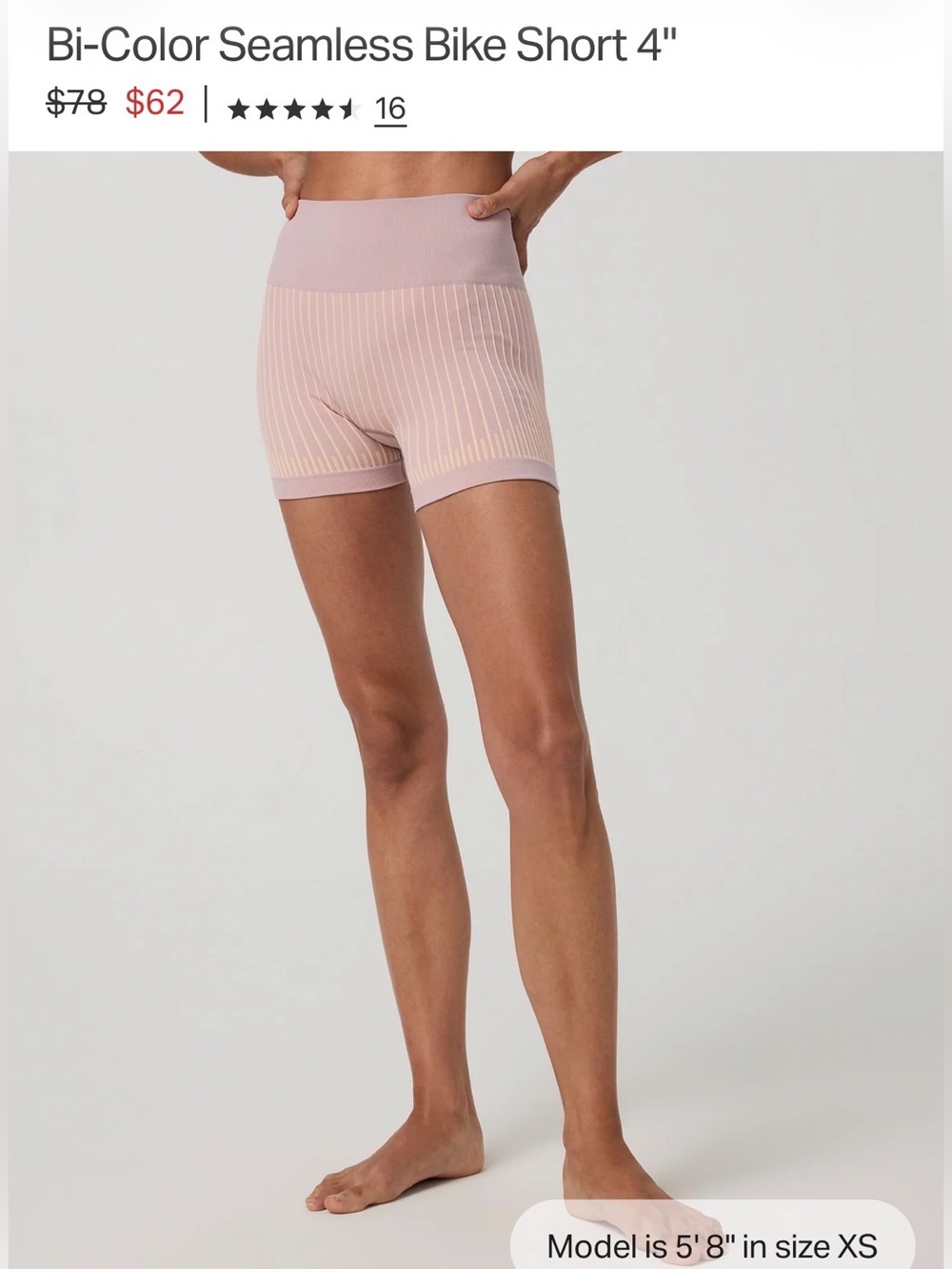 NWT Vuori Bi-Color Seamless Bike Shorts medium